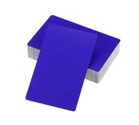 PATIKIL 300 Pack Metal Business Cards Blank, 0.45mm Thick 3.4x2.1 Inch Aluminum Laser Engrave Printable Name Card for Custom DIY, Dark Blue