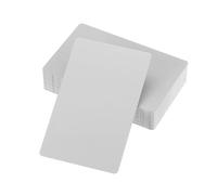 PATIKIL 300 Pack Metal Business Cards Blank, 0.45mm Thick 3.4x2.1 Inch Aluminum Laser Engrave Printable Name Card for Custom DIY, Silver Tone