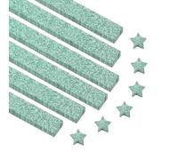 PATIKIL 300 Sheets Glittering Origami Star Paper Strips, Lucky Star Paper Strips Sparkling Decorative Folding Strip for DIY Art Crafts Handmade Project, Shiny Lake Blue