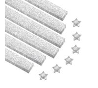 PATIKIL 300 Sheets Glittering Origami Star Paper Strips, Lucky Star Paper Strips Sparkling Decorative Folding Strip for DIY Art Crafts Handmade Project, Shiny Silver