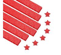 PATIKIL 300 Sheets Glittering Origami Star Paper Strips, Lucky Star Paper Strips Sparkling Decorative Folding Strip for DIY Art Crafts Handmade Project, Shiny Bright Red