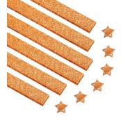PATIKIL 300 Sheets Glittering Origami Star Paper Strips, Lucky Star Paper Strips Sparkling Decorative Folding Strip for DIY Art Crafts Handmade Project, Shiny Light Coffee