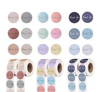 PATIKIL 3000Pcs Thank You Stickers, 1" Round Self-Adhesive Envelopes Seal Labels for Crafts Small Business Invitation Cards Wedding Gift Tag Packaging, Earth/Soft/Blue Colorful Tone