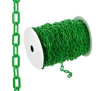 PATIKIL 300ft Plastic Barrier Chain, Safety Barrier Chain Plastic Chain Links Crowd Control Barrier for Fence Gate Garden Construction Driveway Elevator Parking Lot, Green