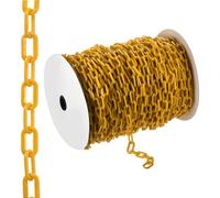 PATIKIL 300ft Plastic Barrier Chain, Safety Barrier Chain Plastic Chain Links Crowd Control Barrier for Fence Gate Garden Construction Driveway Elevator Parking Lot, Yellow