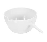 PATIKIL 300ml Porcelain Crucible Dish, Ceramic Evaporation Bowl Cup Pot with Handle for Melting Casting Refining
