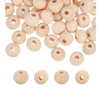 PATIKIL 300pcs 8mm Brown Natural Wood Beads with 2.5-3mm Hole Unfinished Round Wooden Loose Spacer Balls Bulk for DIY Crafts Garland Macrame Farmhouse Decor Jewelry Making