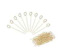 PATIKIL 300pcs Stainless Steel Eye Pins 0.6mm/24 Gauge 18mm Earring Flat Headpins for Jewelry Making Supplies Jewelry Findings, DIY Craft, Necklace, Gold