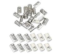 PATIKIL 3030 Series M6 t Slot Nuts, 20pcs Roll-in Spring Ball Loaded Elastic Nuts with 7.5mm Slot for Aluminum Extrusion Profile Rail 3D Printer, Silver