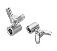 PATIKIL 304 Stainless Steel 4mm Hole Wire Rope Clips, 2Pcs Single Hole Hand Twisted Wire Clamps Fasteners Butterfly Screws for Wire, Silver
