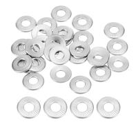 PATIKIL 304 Stainless Steel Flat Washers, 100 Pack M4x10mm Belleville Spring Disc Washer Conical Knurled Metric Gasket for Automotive Industrial Construction