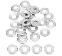PATIKIL 304 Stainless Steel Flat Washers, 100 Pack M6x14mm Belleville Spring Disc Washer Conical Knurled Metric Gasket for Automotive Industrial Construction