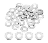 PATIKIL 304 Stainless Steel Flat Washers, 200 Pack M5x12mm Belleville Spring Disc Washer Conical Knurled Metric Gasket for Automotive Industrial Construction