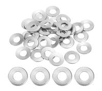 PATIKIL 304 Stainless Steel Flat Washers, 50 Pack M8x18mm Belleville Spring Disc Washer Conical Knurled Metric Gasket for Automotive Industrial Construction