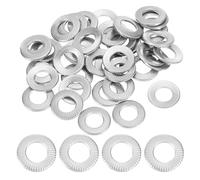 PATIKIL 304 Stainless Steel Flat Washers, 80 Pack M6x12mm Belleville Spring Disc Washer Conical Knurled Metric Gasket for Automotive Industrial Construction