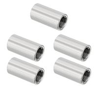 PATIKIL 304 Stainless Steel Pipe Coupling 2 Pcs, 1/8" x 1/8" Female BSP Thread Straight Coupling Connectors Adapter Cast Pipe Fitting for Pump Accessories, Silver