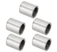 PATIKIL 304 Stainless Steel Pipe Coupling 5 Pcs, 1/2" x 1/2" Female BSP Thread Straight Coupling Connectors Adapter Cast Pipe Fitting for Pump Accessories, Silver