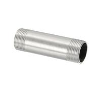 PATIKIL 304 Stainless Steel Pipe Fitting, 1 Pack 3/4" BSP Male x 3/4" BSP Male Threaded 3" Length Nipple Cast Pipe for Extending Piping, Silver