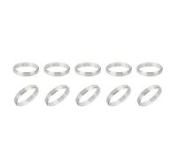 PATIKIL 304 Stainless Steel Spacer, 10 Pcs Round Metal Spacer 10mm Bore x 12mm OD x 2mm Length Unthreaded Screw Standoff Bushing for 5/16" ID Screws Bolts and Rods