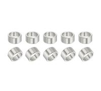 PATIKIL 304 Stainless Steel Spacer, 10 Pcs Round Metal Spacer 12mm Bore x 16mm OD x 8mm Length Unthreaded Screw Standoff Bushing for 1/2" ID Screws Bolts and Rods