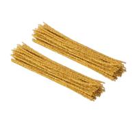 PATIKIL 30cm/11.8" Pipe Cleaners Chenille Stem, 200Pcs Glitters Fuzzy Sticks Pipe Cleaner Craft Supplies for DIY Art Creative Decoration Projects, Gold Tone