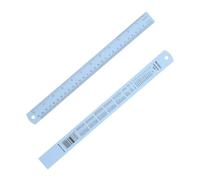PATIKIL 30cm/12 inch Metal Ruler, Aluminum Alloy Metric Ruler with Inches and Centimeters Precision Measuring for Office Engineering Drafting, Blue