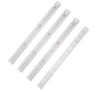 PATIKIL 30cm/12" Metal Straight Ruler, 4Pcs Stainless Steel Ruler Etching Process Inch Millimeter Graduations for Measuring Engineer Construction