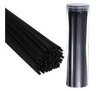 PATIKIL 30CM/12Inch Reed Diffuser Sticks, 100 Pack Fiber Aroma Fragrance Refill Sticks Replacement with PET Bottle for Home Hotel Office Party Wedding, Black
