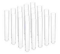 PATIKIL 30ml Plastic Test Tubes, 20Pcs 150x20mm Tubes for Scientific Experiments Party Decoration Candy Bead Storage Bath Salt Lab Use, Clear