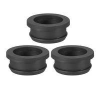 PATIKIL 30mm / 1-3/16 Inch Drill Hole,1 Inch ID Rubber Grommets, 3Pcs Top Hat Grommet for Wiring Eyelet Ring Gasket Automotive Firewall Cable Hole Plugs Wires Protection, Black