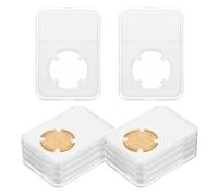 PATIKIL 30mm Coin Slab Display Holder, 10Pcs Clear Coin Case Storage Plastic Four-Point Box for Coin Collectors Collection Protection Organize