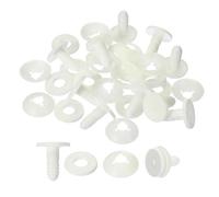 PATIKIL 30mm Doll Joints, 20 Set Plastic Removable Animal Joints Connector Engage Bolt for Bear Soft Limbs Making Head Joints DIY Crafts Accessories, White