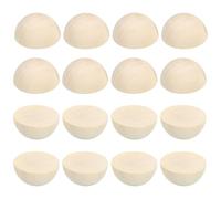 PATIKIL 30mm Half Wood Beads, 20 Pack Unfinished Natural Wooden Beads Round Split Wood Balls for Craft Art Ornaments Painting