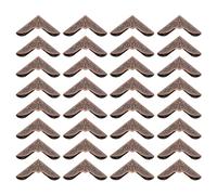 PATIKIL 30mm Metal Book Corners, 60pcs Photo Corners Book Corners Protector Retro Metal Decorative for Crafting Scrapbook Photo Album Book Binding, Dark Bronze