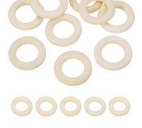 PATIKIL 30mm Natural Wooden Rings, 10 Pack Wood Ring Round Linking Rings Wood Loop Circle for Craft Pendant DIY Jewelry Making Macrame, Natural Color