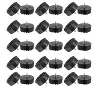 PATIKIL 30mm Screw-On Rubber Feet for Furniture, 32 Pcs Non Slip Furniture Pads Chair Glides Table Leg Protectors for Hardwood Floor Cutting Board Electronics, Black