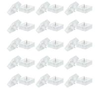 PATIKIL 30mm Screw-On Rubber Feet for Furniture, 32 Pcs Non Slip Square Furniture Pads Chair Glides Table Leg Protectors for Hardwood Floor Cutting Board Electronics, Clear