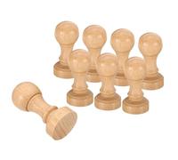 PATIKIL 30mm Stamp Wood Round Handle, 8 Pack Wooden Knobs Stamp Mounts Drawer Pulls for Stamp Making DIY Crafting Scrapbooking, Brown