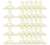 PATIKIL 30pcs Clothes Hanger Earring Holder, Mini Acrylic Coat Hangers Earring Hangers Hanger Rack for Earring Holder Organizer Stand Studs, Golden
