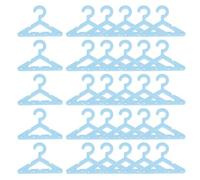 PATIKIL 30pcs Clothes Hanger Earring Holder, Mini Acrylic Coat Hangers Earring Hangers Hanger Rack Small for Earring Holder Organizer Stand Studs, Blue