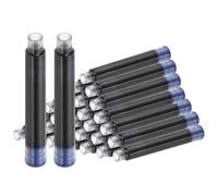 PATIKIL 30Pcs Fountain Pen Ink Cartridges, 3.4mm Bore Diameter Fountain Ink Refill Standard International Refill Cartridges for Pen Business Writing, Blue