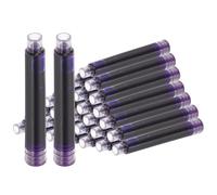PATIKIL 30Pcs Fountain Pen Ink Cartridges, 3.4mm Bore Diameter Fountain Ink Refill Standard International Refill Cartridges for Pen Writing Business, Purple