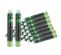 PATIKIL 30Pcs Fountain Pen Ink Cartridges, 3.4mm Bore Diameter Fountain Ink Refill Standard International Refill Cartridges for Pen Business Writing, Light Green