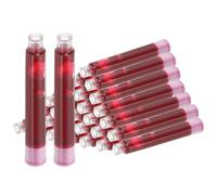 PATIKIL 30Pcs Fountain Pen Ink Cartridges, 3.4mm Bore Diameter Pen Ink Refill Standard International Refill Cartridges for Writing Business, Dark Pink