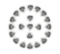 PATIKIL 30PCS Heart Rhinestones, Sew on Rhinestones Buttons Crystal Heart Nail Charm Embellishment Flatback Diamond for Sewing DIY Clothing Wedding, Gray
