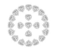 PATIKIL 30PCS Heart Rhinestones, Sew on Rhinestones Buttons Crystal Heart Nail Charm Embellishment Flatback Diamond for Sewing DIY Clothing Wedding, Transparent