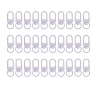 PATIKIL 30Pcs Lobster Claw Clasps, Metal Lanyard Clip Keychain Swivel Trigger Snap Hooks for Bag Key Chains DIY Accessories, Light Purple