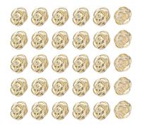 PATIKIL 30Pcs Rose Flower Buttons, 13mm 1/2" Acrylic Cute Buttons for Clothes Decorative Sewing Accessories for DIY Crafts Shirts Blouse Sweaters, Transparent/Gold for Sale
