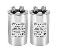 PATIKIL 30uF ±5% 30MDF 370/440V AC Fan Start Capacitor,2Pcs CBB65 Circular Run Capacitor for AC Motor Run Air Conditioner Cool Heat Pump Condenser Straight