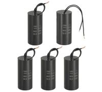 PATIKIL 30uf CBB60 Run Capacitor, 5 Pcs AC 450V 2 Wires 50/60Hz Motor Running Capacitor 90x41.5x90, Black